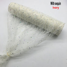 Load image into Gallery viewer, Lace Roll Organza Spool Fabric Ribbon 30*910cm Netting Fabric DIY Wedding Event Party Chair Sash Bow Table Runner Decoration

