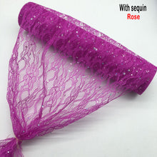 Load image into Gallery viewer, Lace Roll Organza Spool Fabric Ribbon 30*910cm Netting Fabric DIY Wedding Event Party Chair Sash Bow Table Runner Decoration
