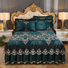Load image into Gallery viewer, High Grade Luxury Soft Bed Skirt Winter Plush Thick Quilted Bed Cover Skirt King Queen Pad Bedspread Not Including Pillowcase
